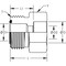 World Wide Fittings Male Flat Face O-Ring to Braze-On Bore Straight 4315X04X05 - alternate 2